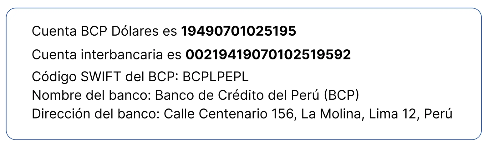 Cuentas bancarias internacionales